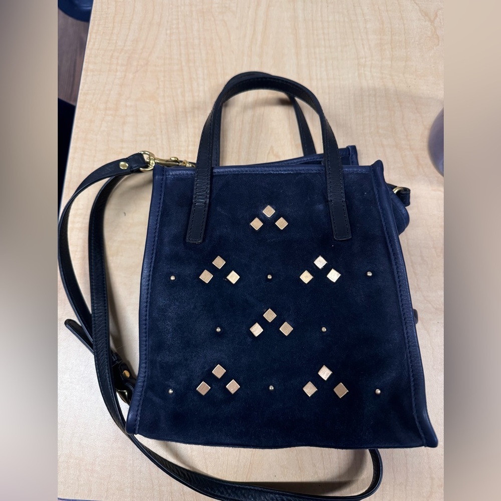 Kempton and co mini tote washed blue